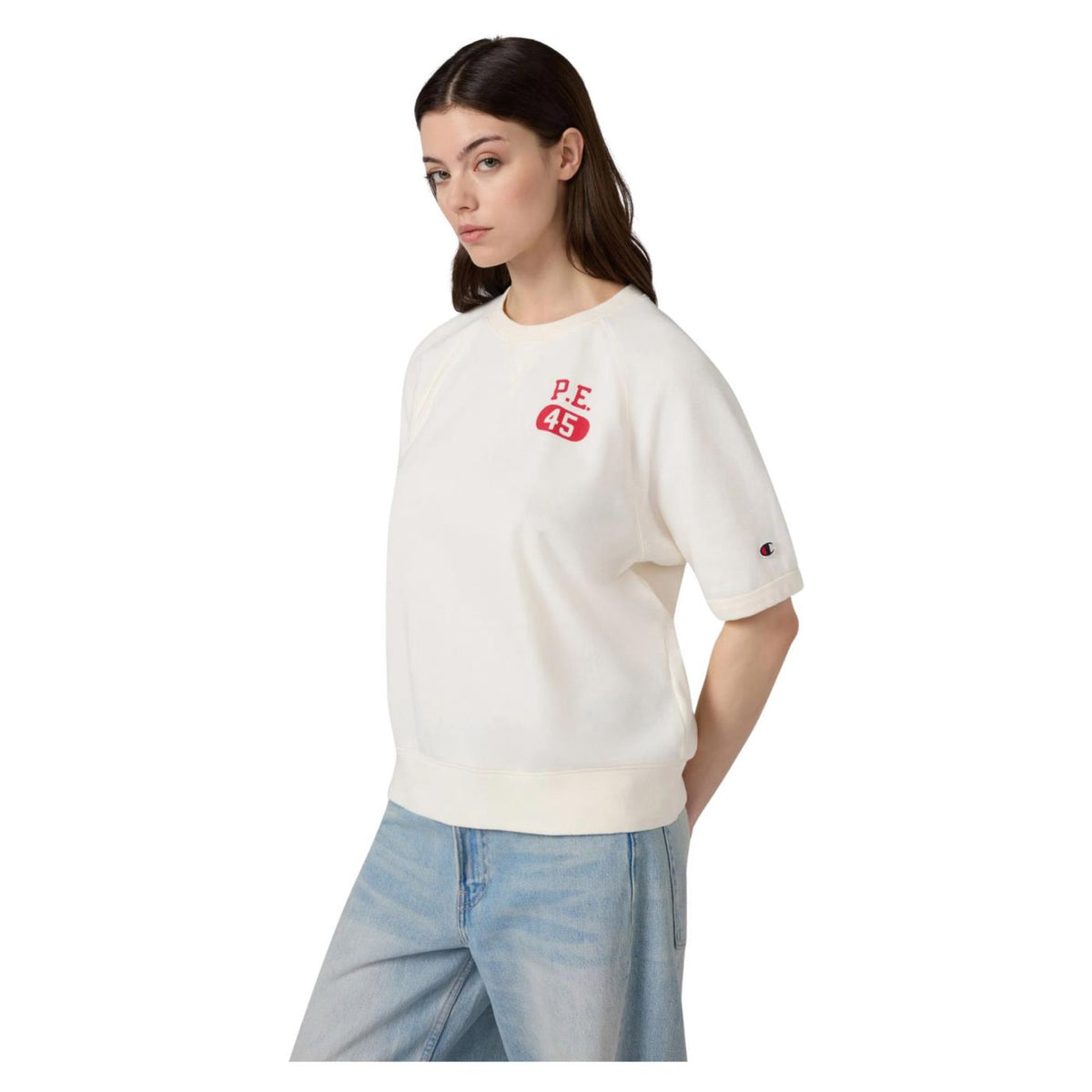 CHAMPION W CREWNECK SWEATSHIRT - Bianco - vista 2