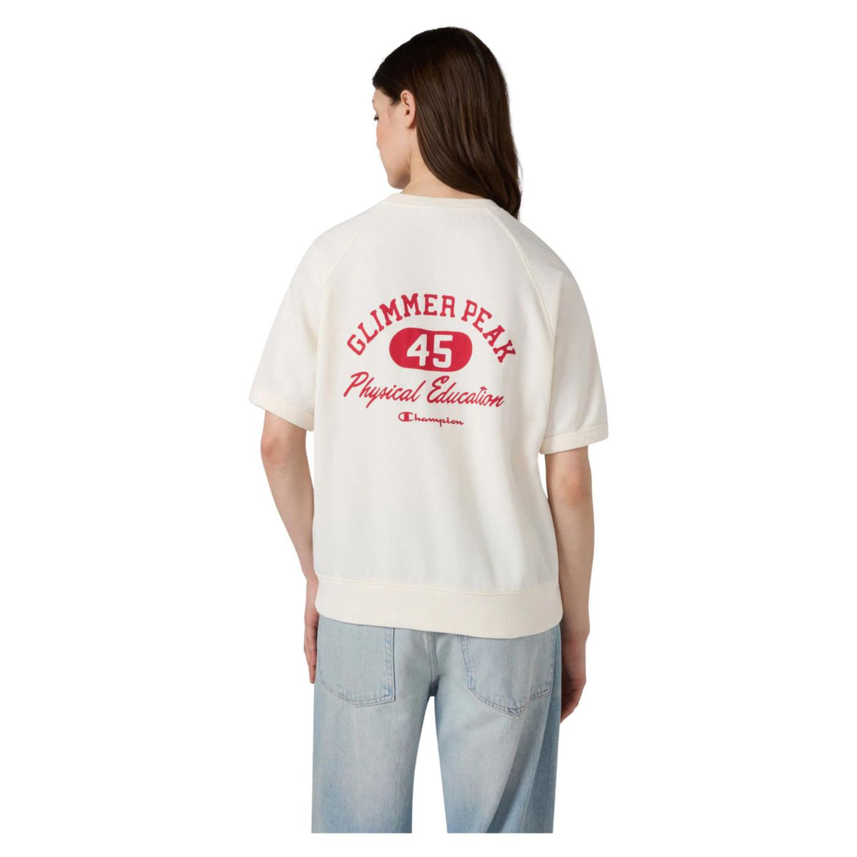 CHAMPION W CREWNECK SWEATSHIRT - Bianco - vista 3