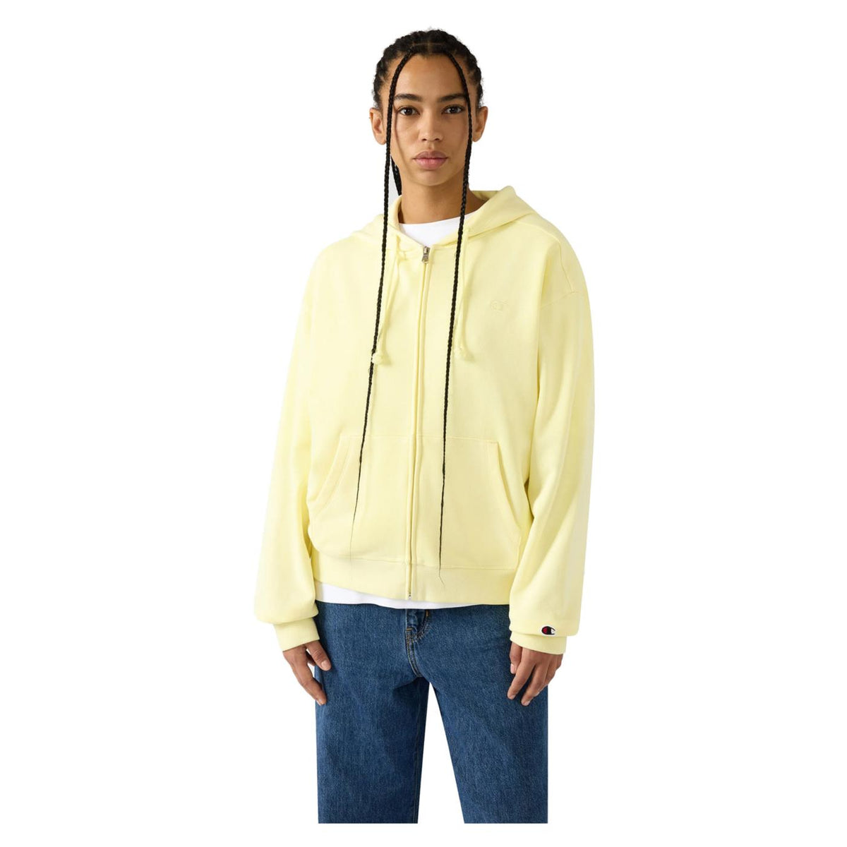 CHAMPION W FZ HOODIE SWEATSHIRT - Giallo - immagine principale