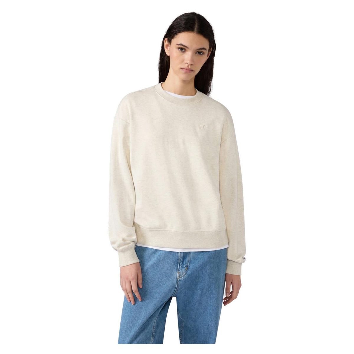CHAMPION W CREWNECK SWEATSHIRT - Beige - immagine principale