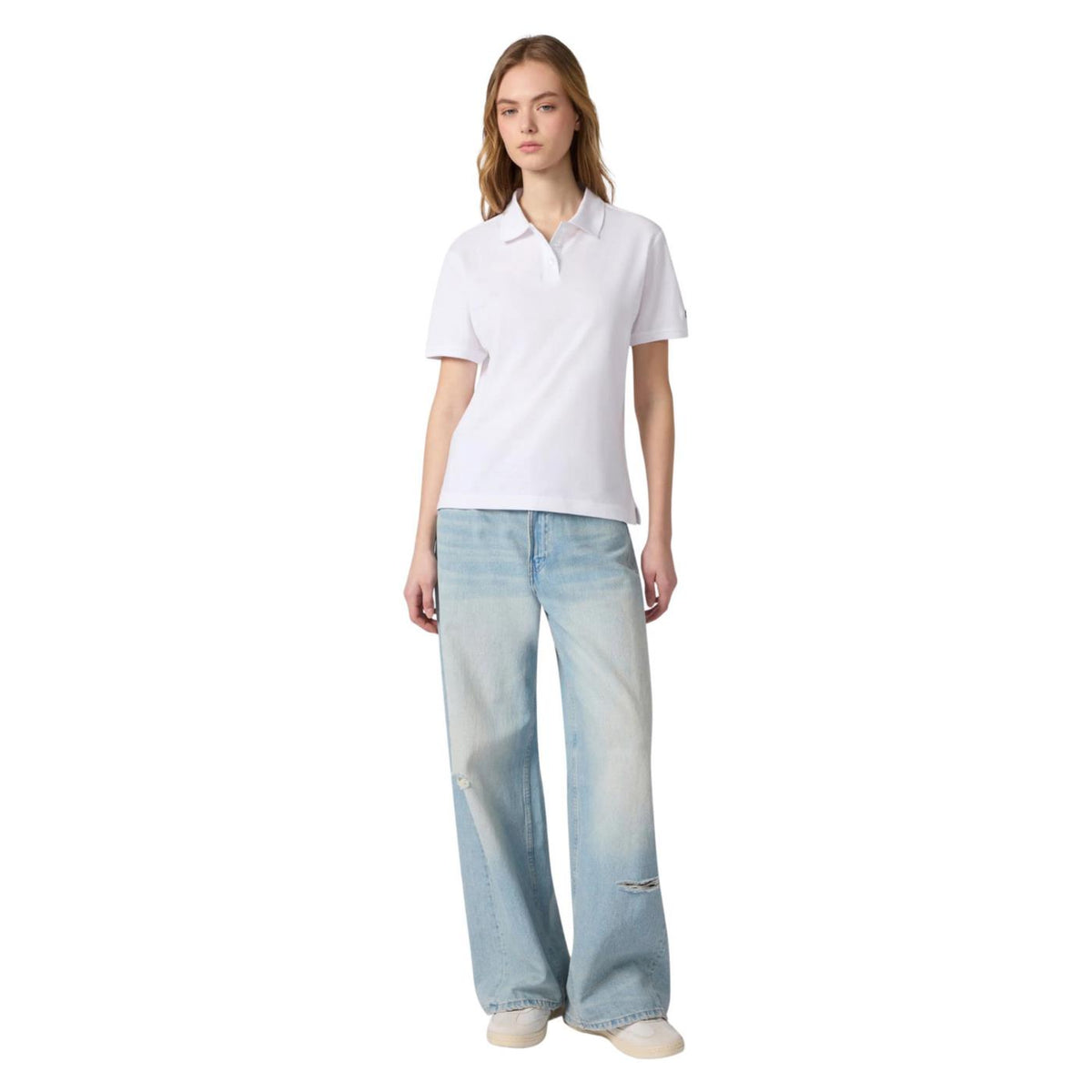 CHAMPION W POLO SHORT SLEEVE - Bianco - vista 4