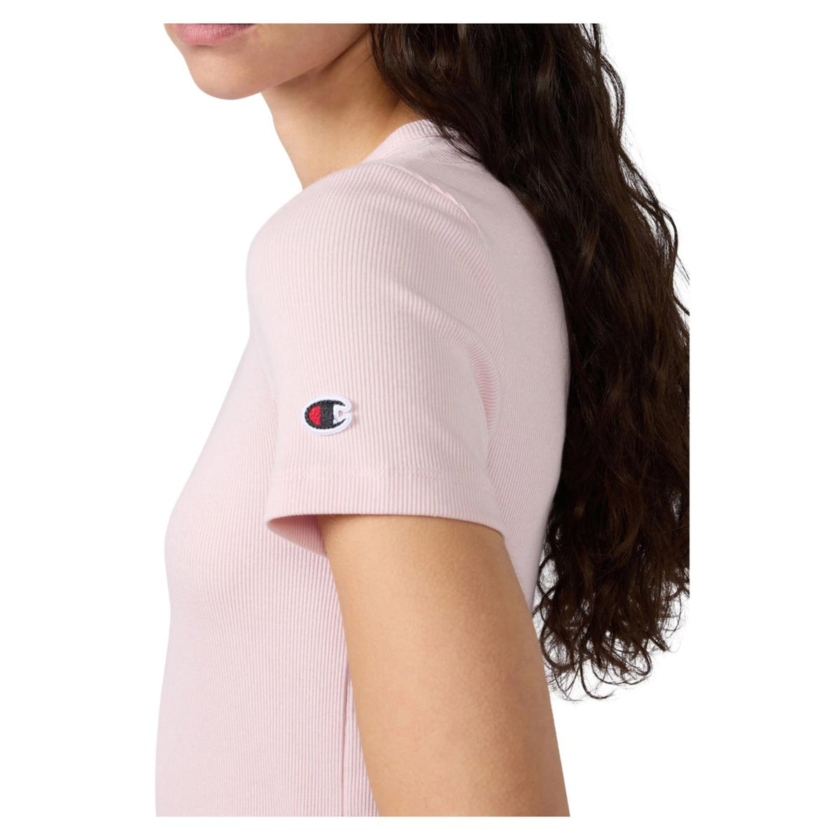 CHAMPION W SS TEE - Rosa - vista 3