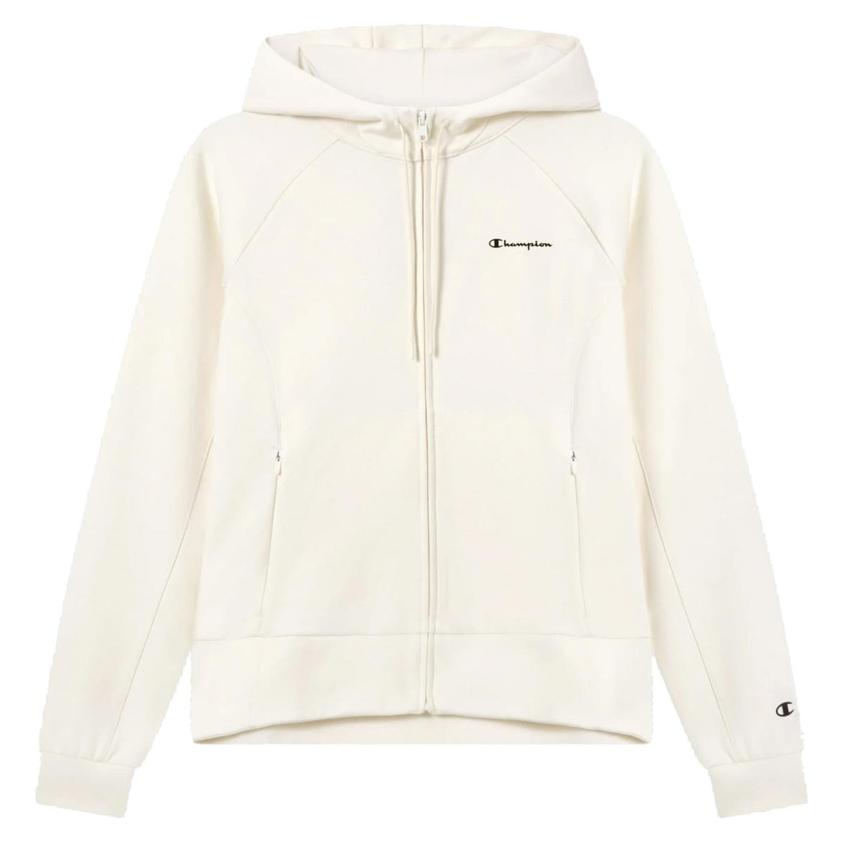 CHAMPION W FZ HOODIE SWEATSHIRT - Bianco - vista 3