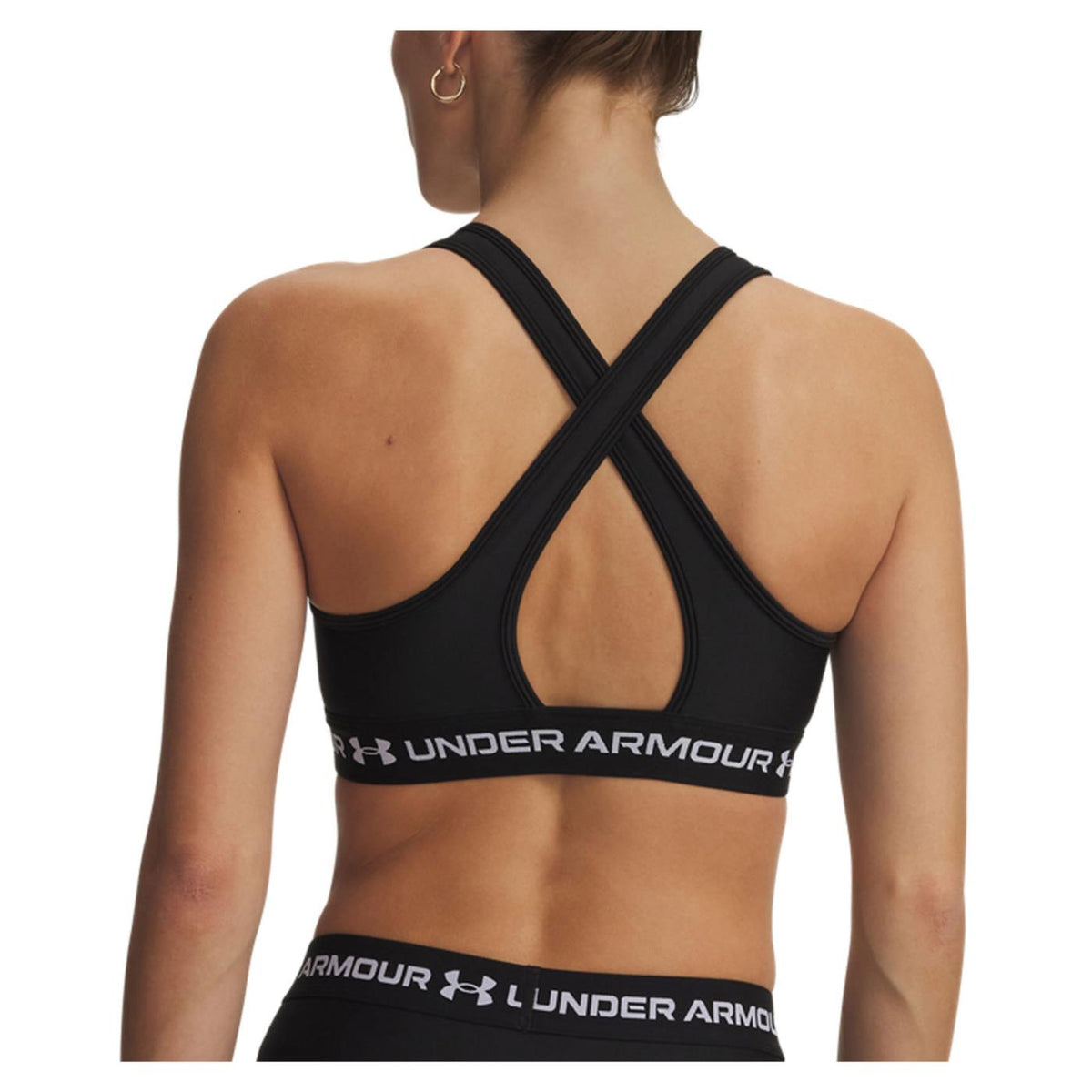UNDER ARMOUR W CROSSBACK MID BRA - Nero - vista 2