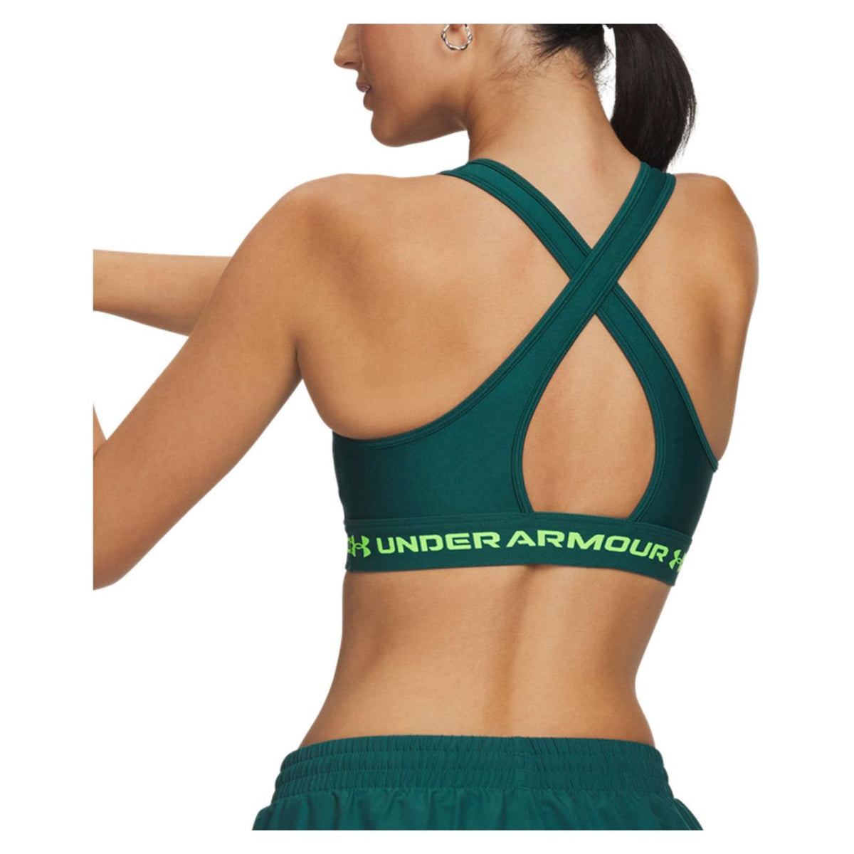UNDER ARMOUR W CROSSBACK MID BRA - Verde - vista 2