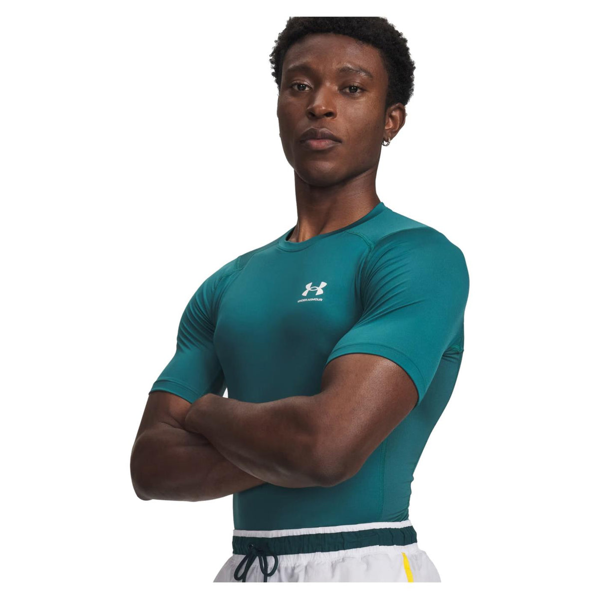 UNDER ARMOUR HG ARMOUR COMP SS TEE - C1-verde - immagine principale