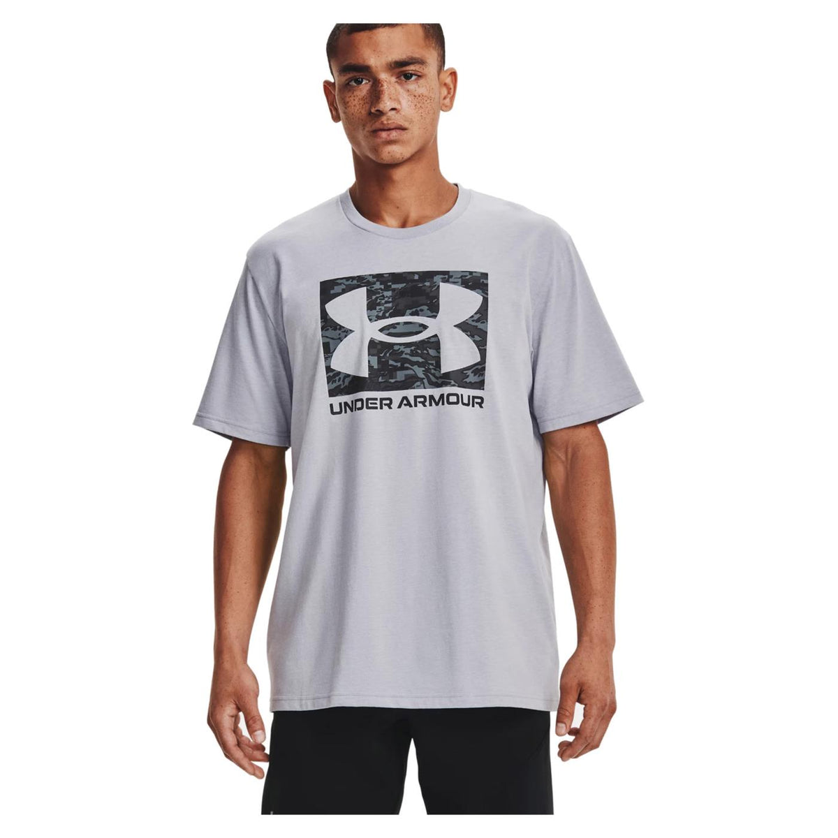 UNDER ARMOUR CAMO BOXED LOGO SS TEE