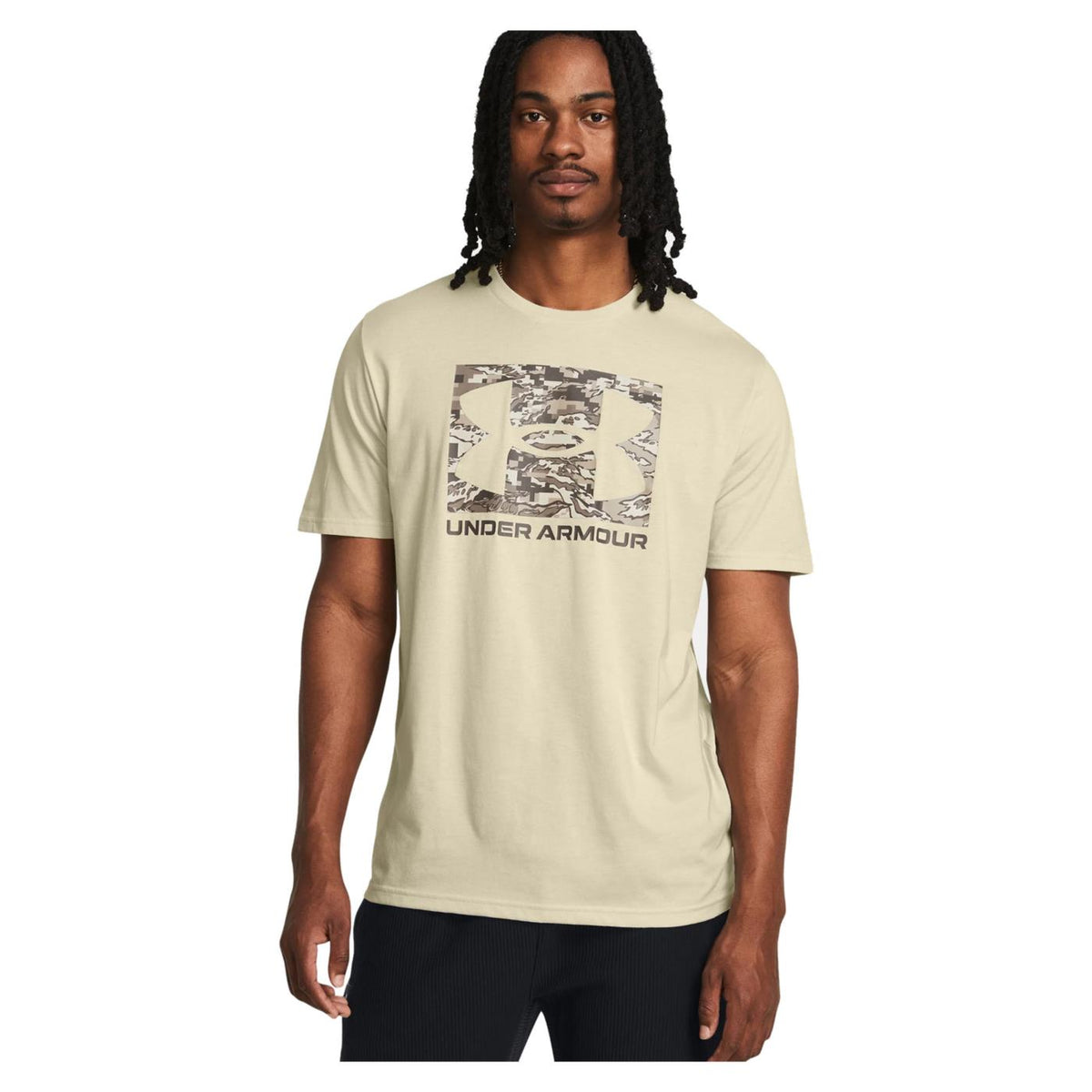 UNDER ARMOUR CAMO BOXED LOGO SS TEE