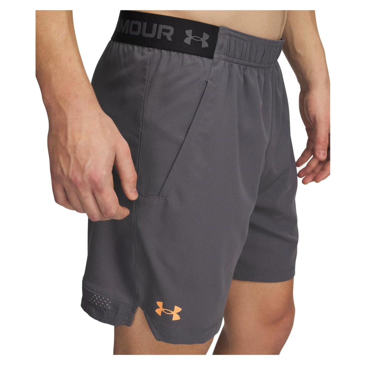 UNDER ARMOUR VANISH WOVEN 6IN SHORTS - Grigio scuro - vista 3