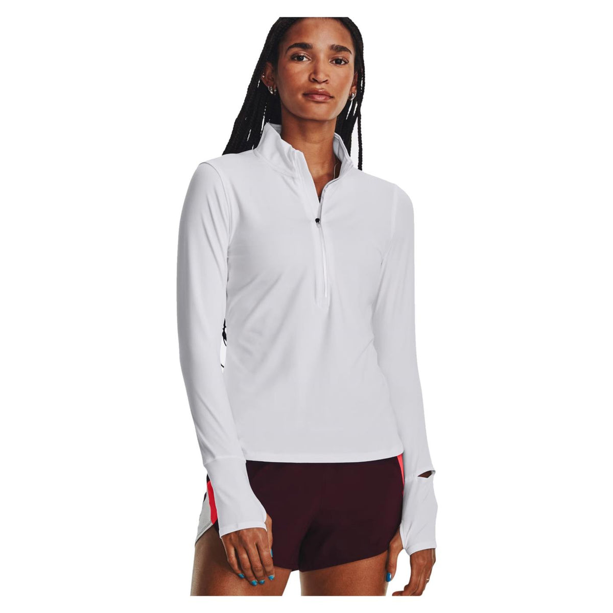 UNDER ARMOUR W LAUNCH PRO HALF ZIP - Bianco - vista 2