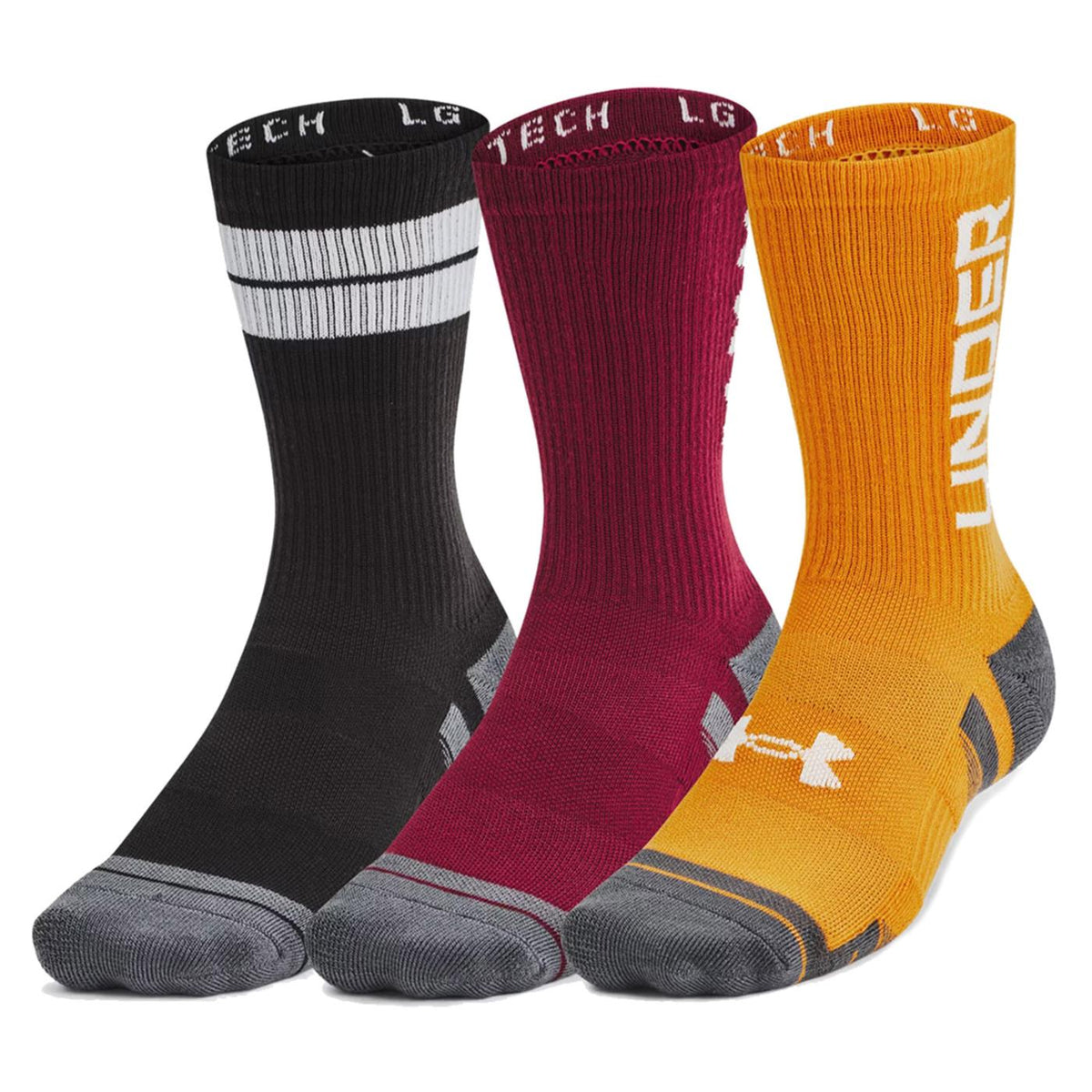 UNDER ARMOUR PERF TECH NOV 3PK CREW