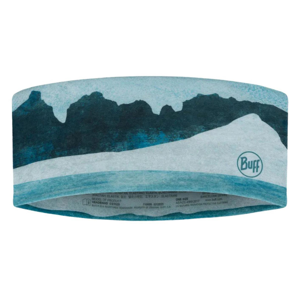 BUFF COOLNET UV WIDE HEADBAND - Azzurro - vista 2