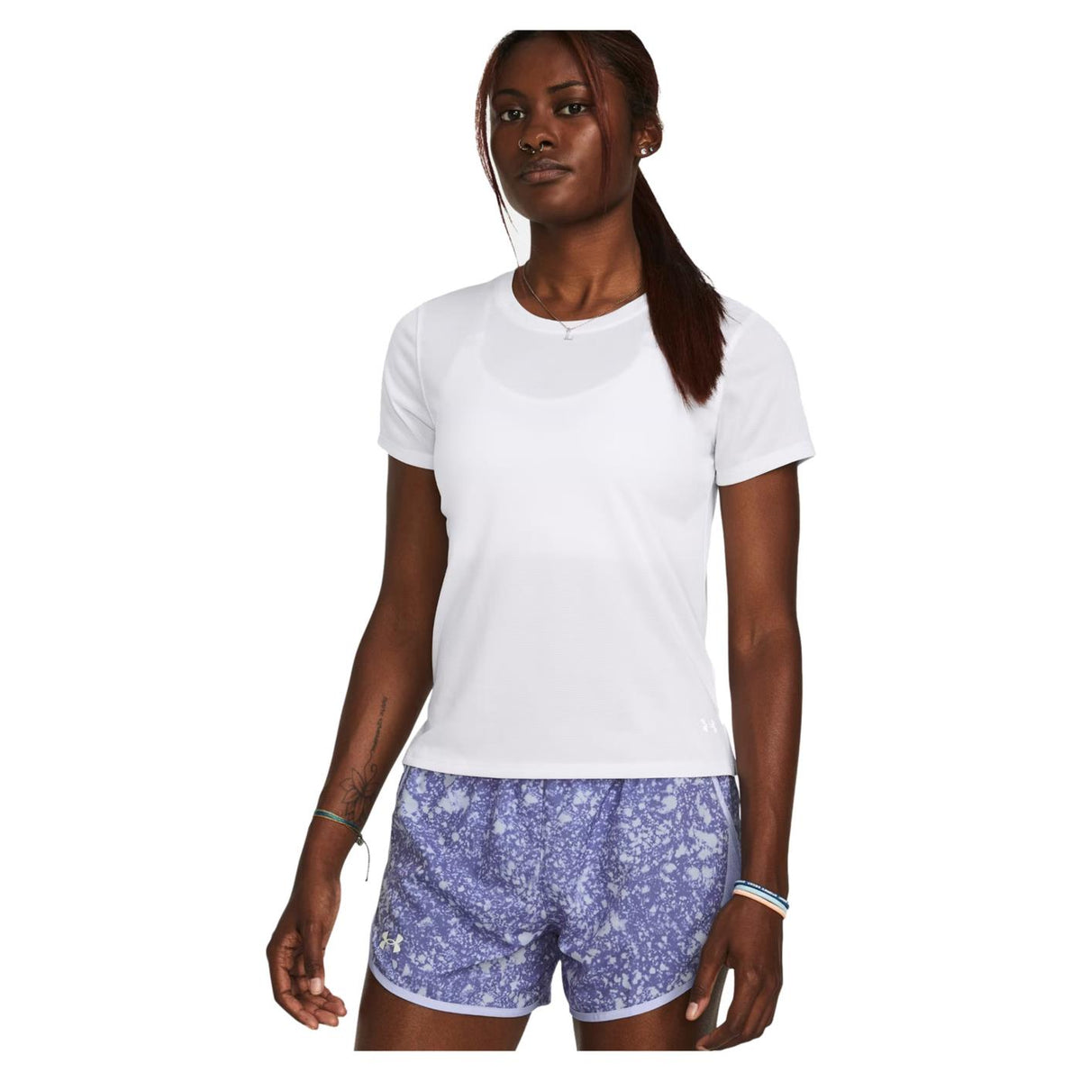UNDER ARMOUR W LAUNCH SHORT SLEEVE TEE