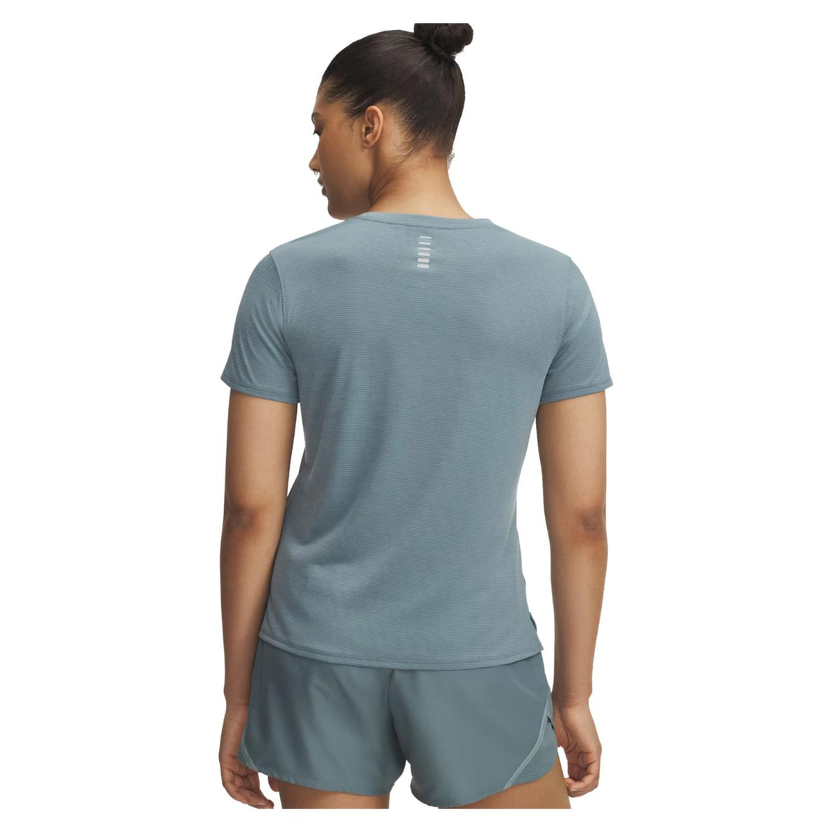 UNDER ARMOUR W LAUNCH SHORTSLEEVE TEE - Blu - vista 4