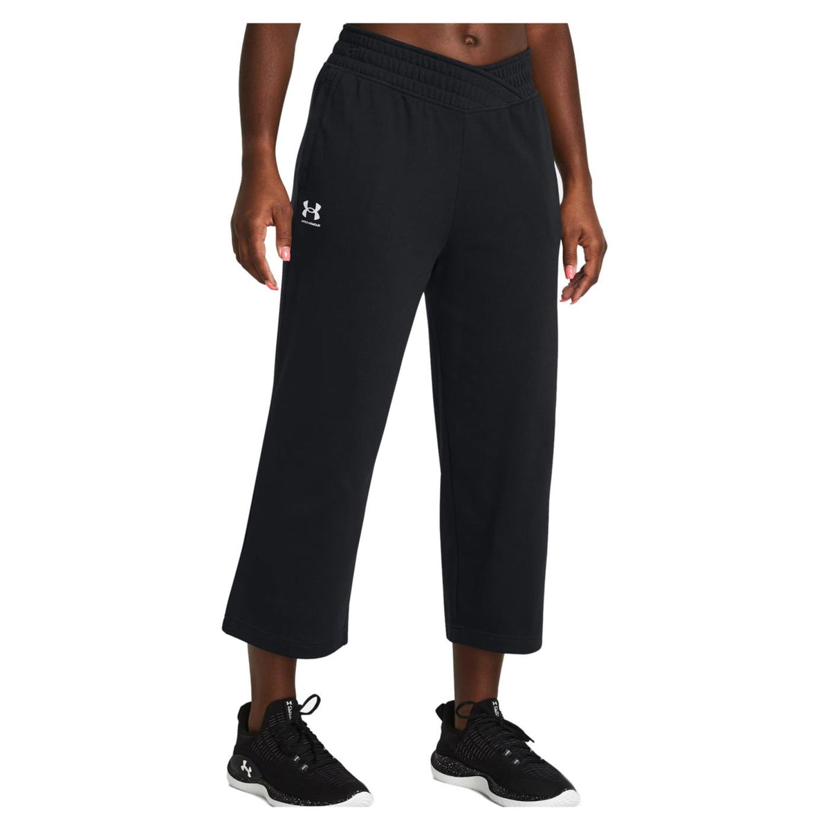 UNDER ARMOUR RIVAL TERRY CROP WIDE LEG