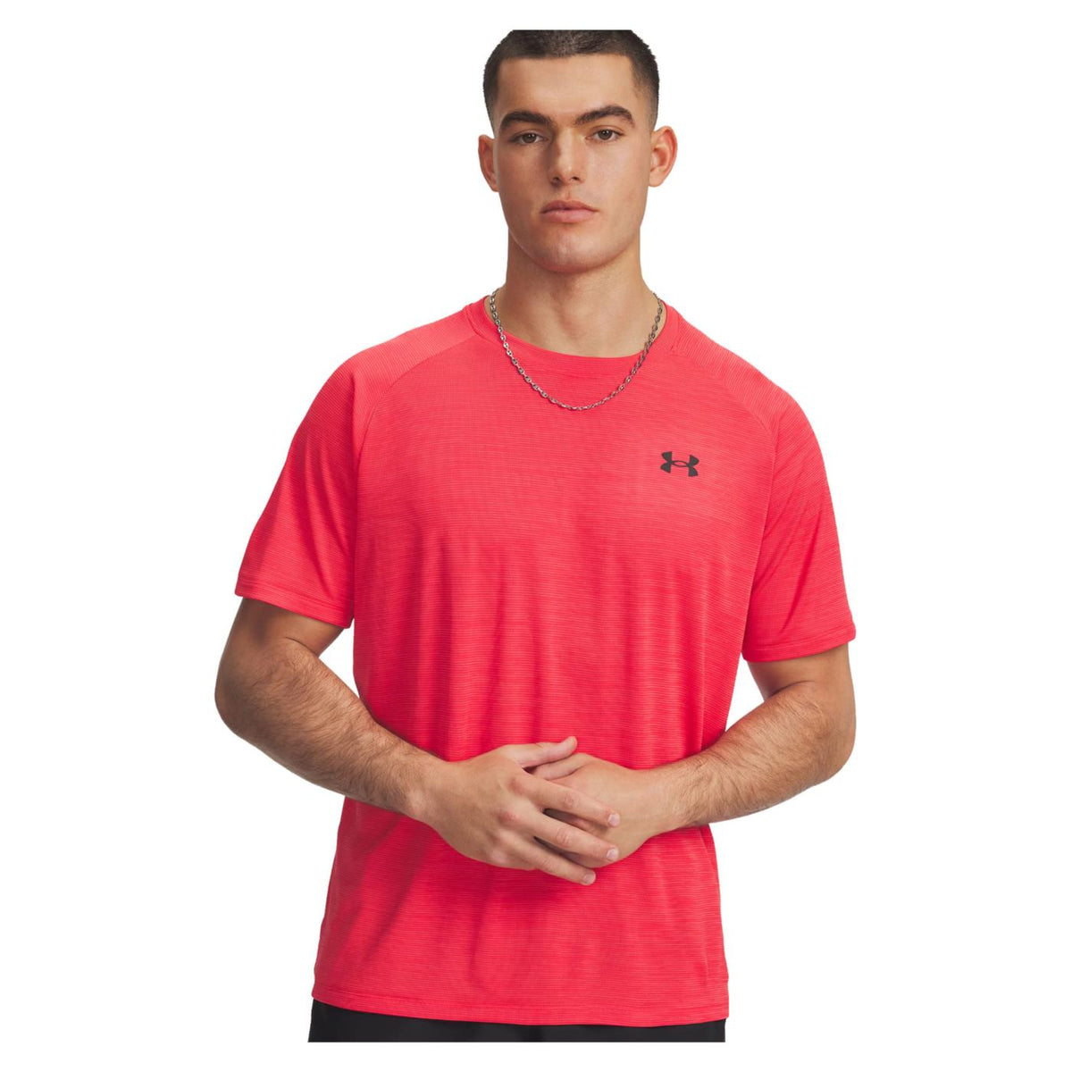 UNDER ARMOUR TECH TEXTURED SS TEE - Corallo - immagine principale