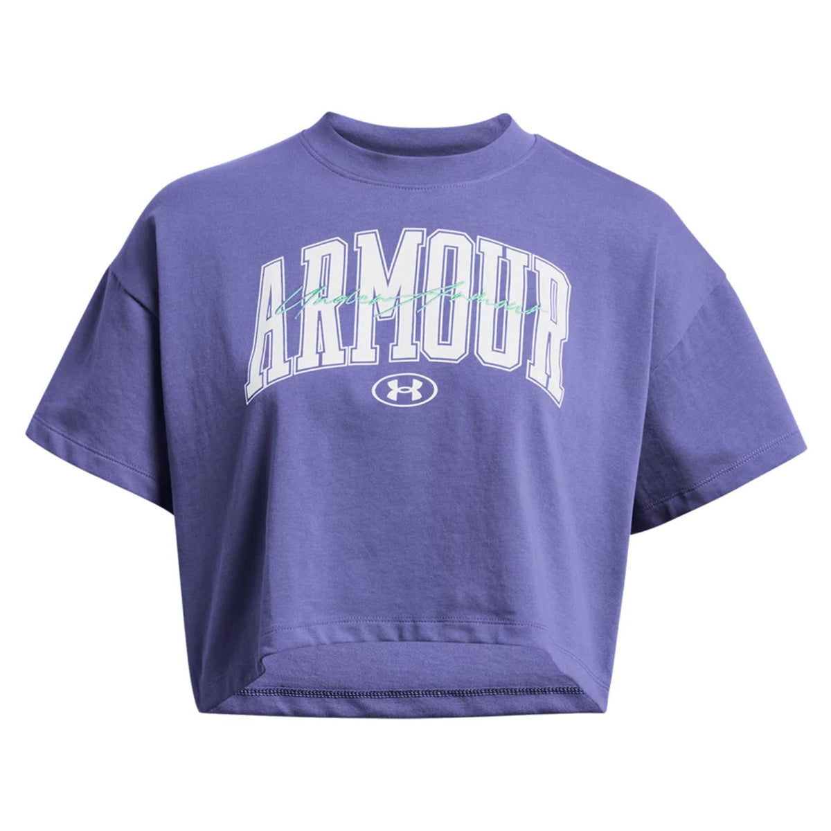 UNDER ARMOUR HW SCRIPTED CROP SS TEE W