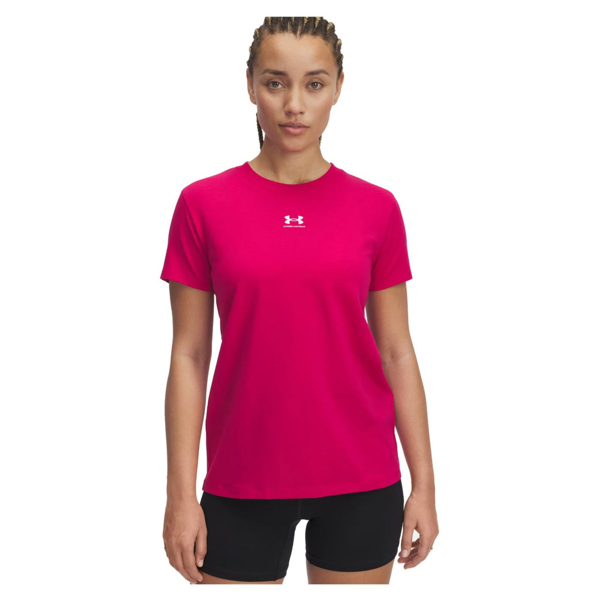UNDER ARMOR W RIVAL CORE SS TEE