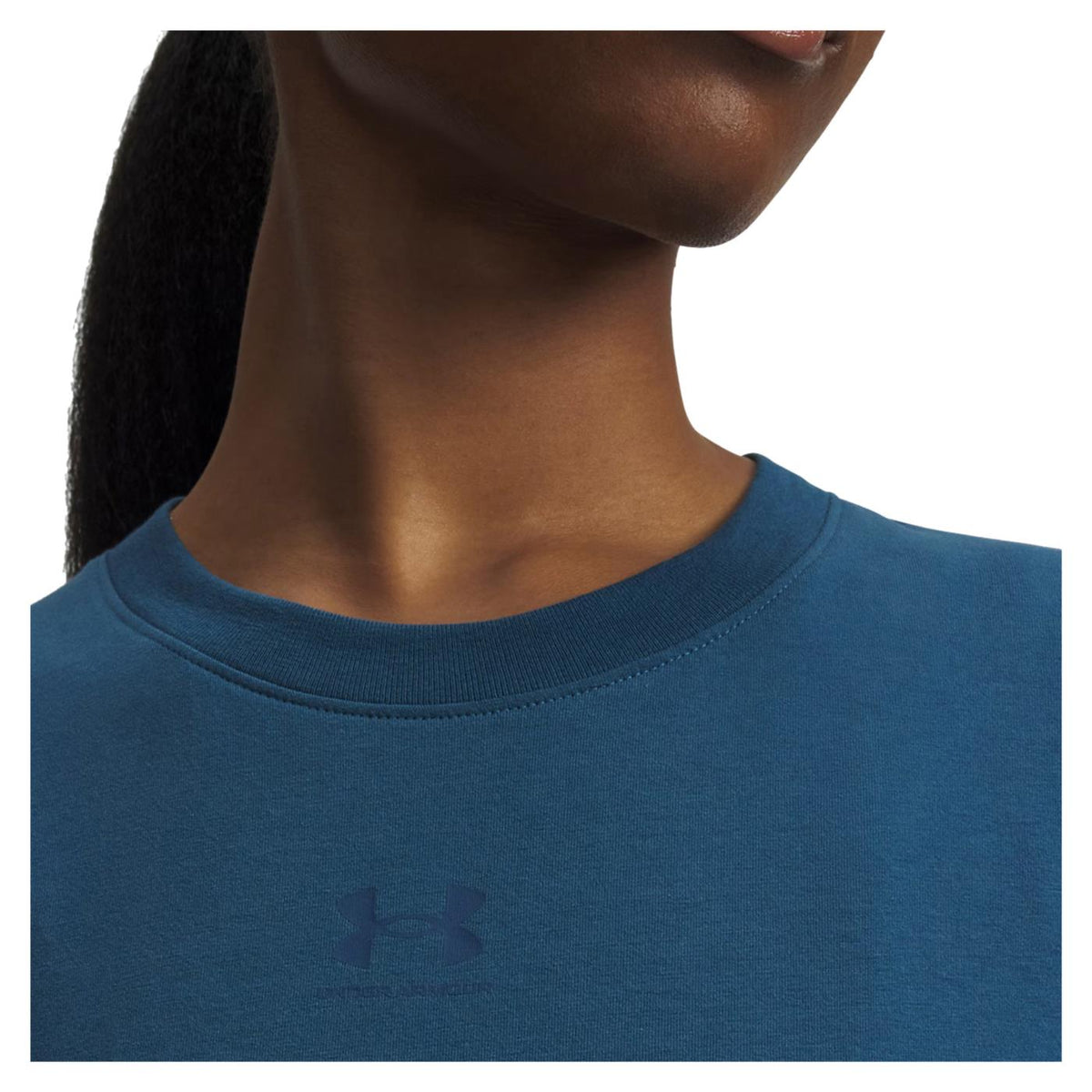 UNDER ARMOUR W RIVAL CORE SS TEE - Blu - vista 3