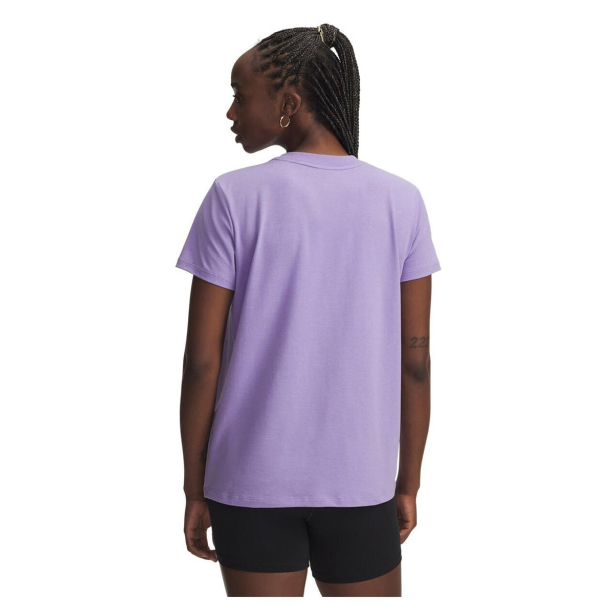 UNDER ARMOUR W RIVAL CORE SS TEE - Viola - vista 4