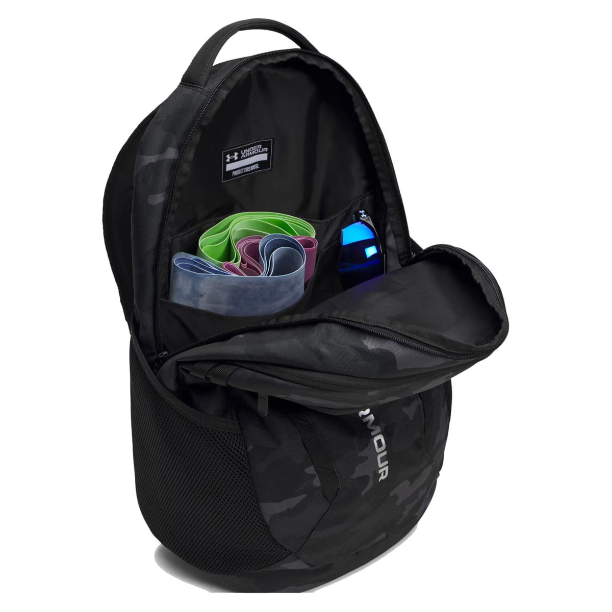 UNDER ARMOUR HUSTLE 6.0 BACKPACK - Nero - vista 4