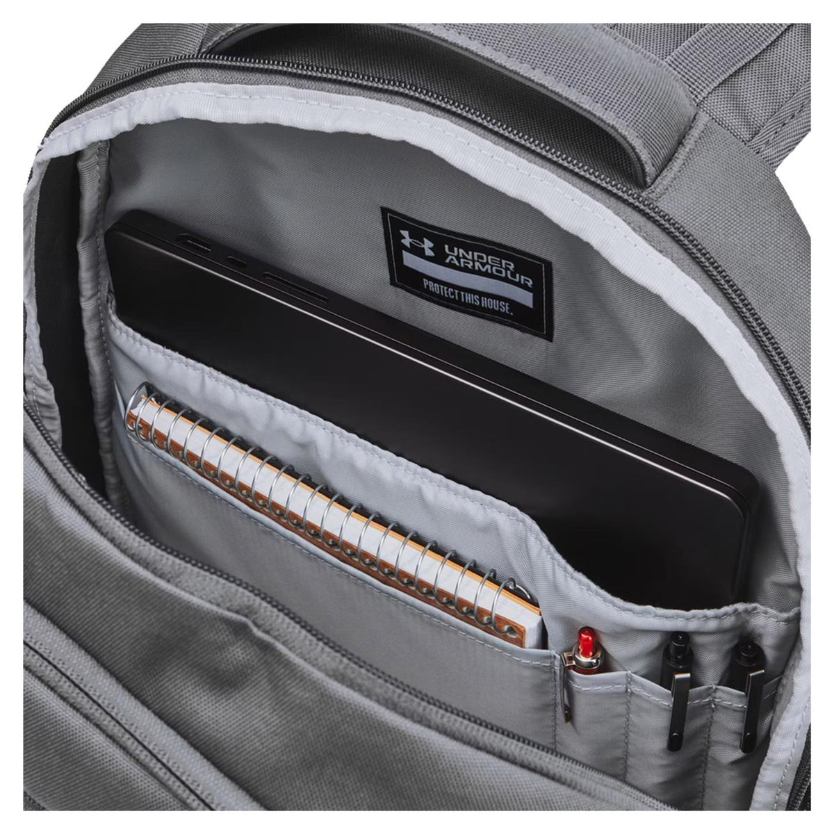 UNDER ARMOUR HUSTLE 6.0 BACKPACK - Grigio scuro - vista 3