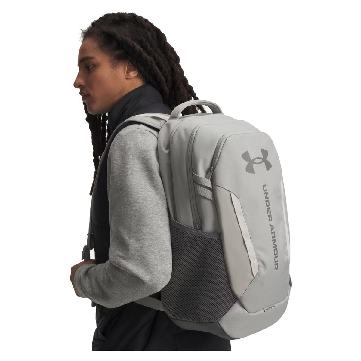 UNDER ARMOUR HUSTLE 6.0 BACKPACK - Grigio chiaro - vista 3