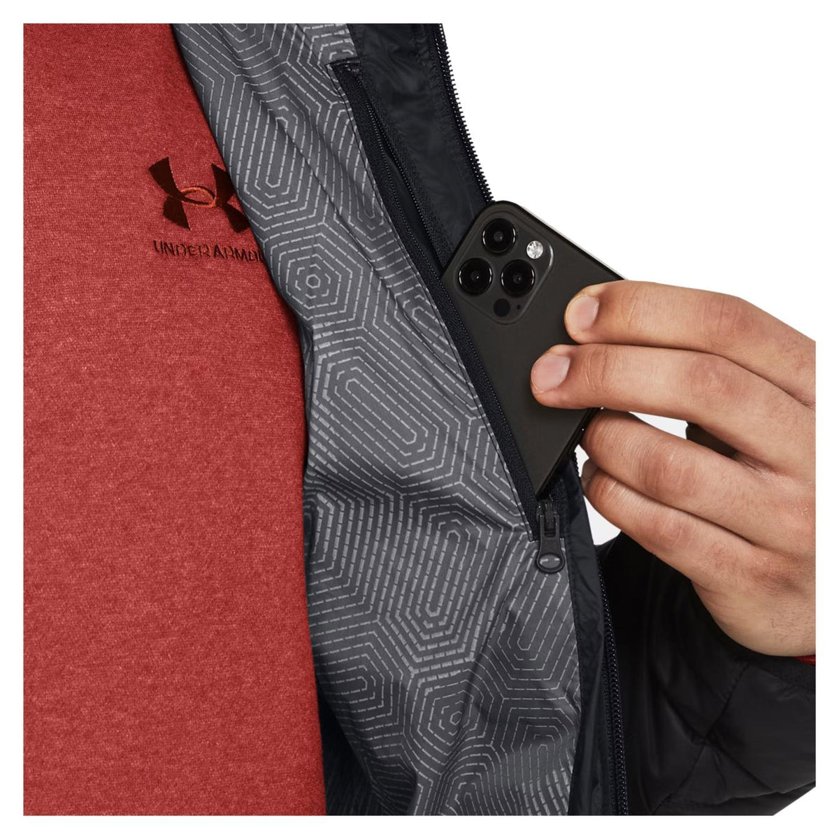 UNDER ARMOUR LEGEND DOWN HOODED JACKET - Nero - vista 5