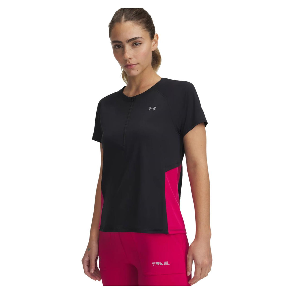 UNDER ARMOR WOMAN TRAIL RUN ZIP TEE