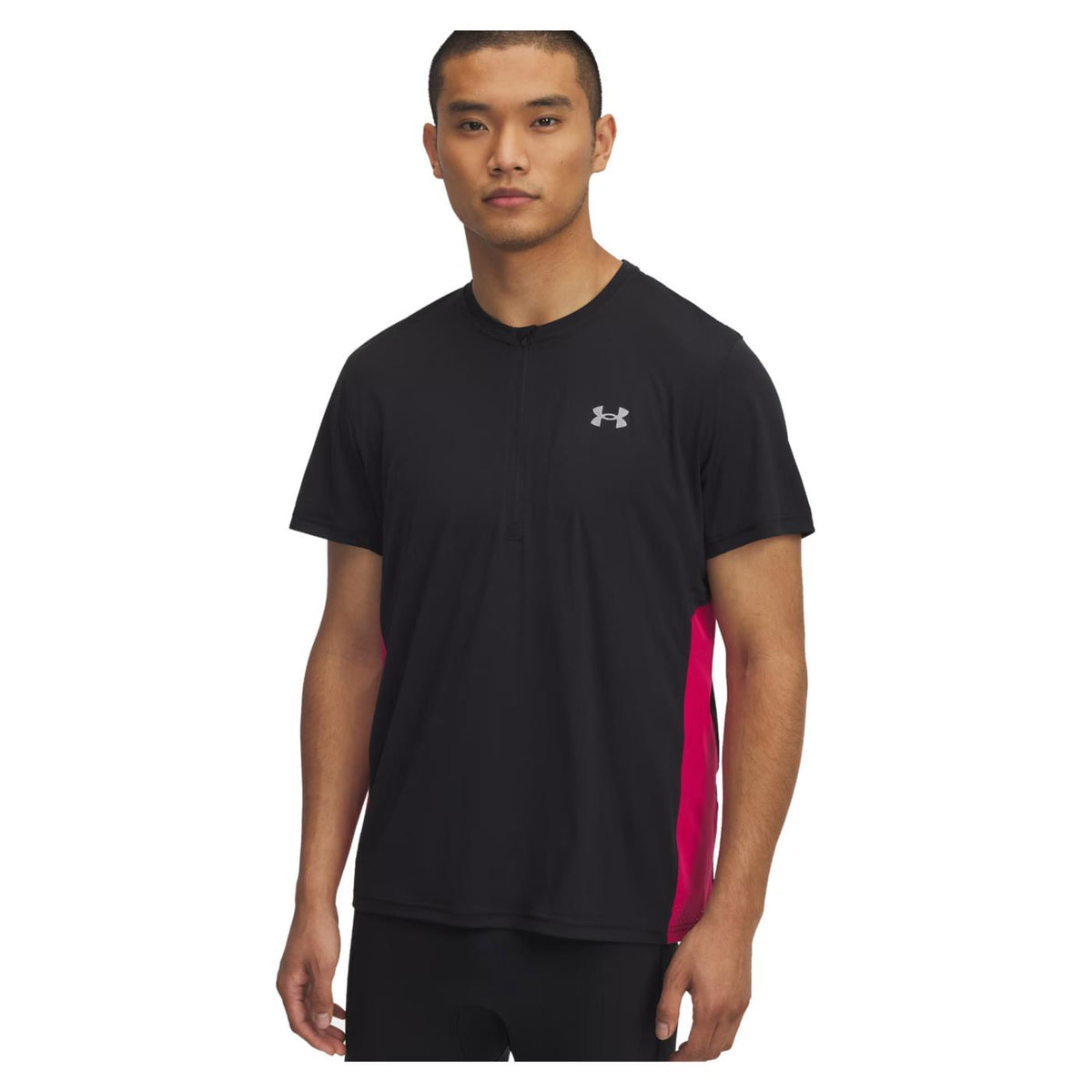UNDER ARMOR TRAIL RUN ZIP SS TEE