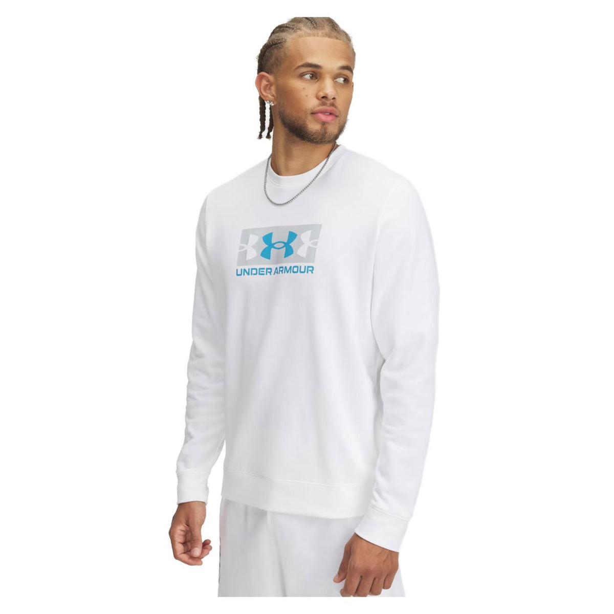 UNDER ARMOUR RIVAL TERRY LOGO CREW