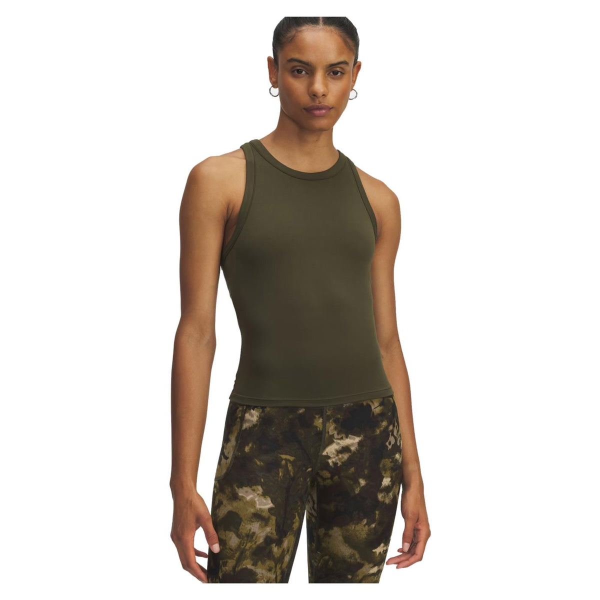 UNDER ARMOUR W MOTION HIGH NECK TANK - Verde - immagine principale