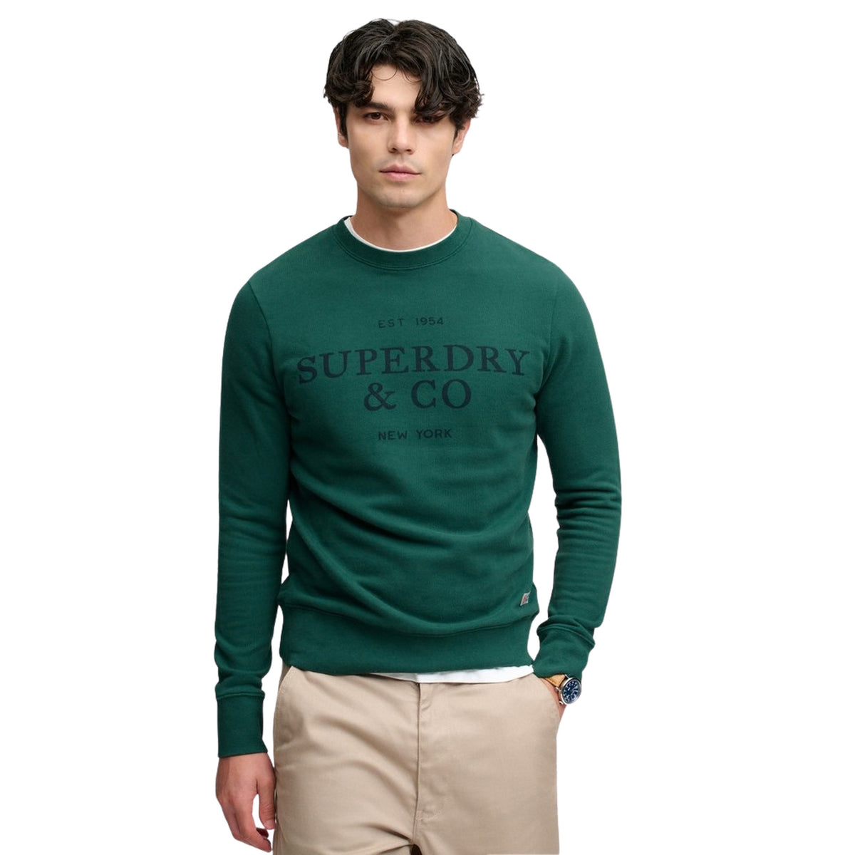 SUPERDRY 1954COMPANY RELAXED SWEAT - Verde - immagine principale