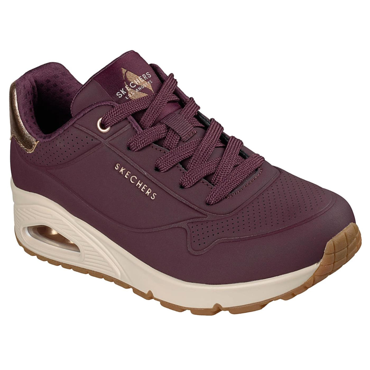 SKECHERS UNO GOLDEN AIR WOMAN - Bordeaux - vista 3
