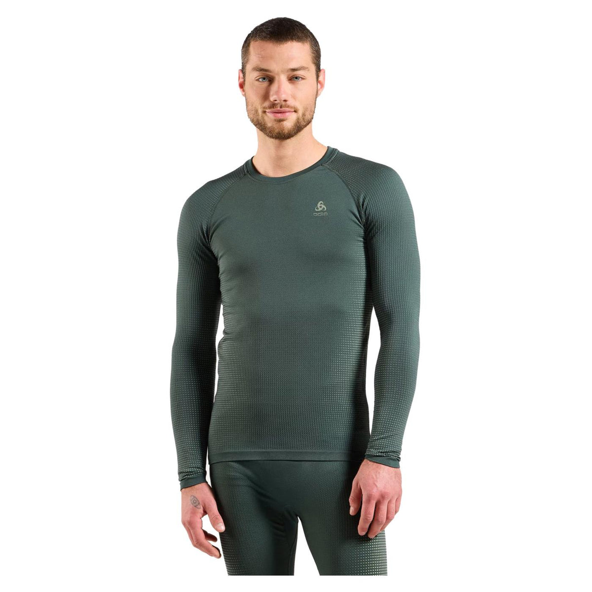 ODLO PERFORMANCE WARM LS CREW - Verde - immagine principale
