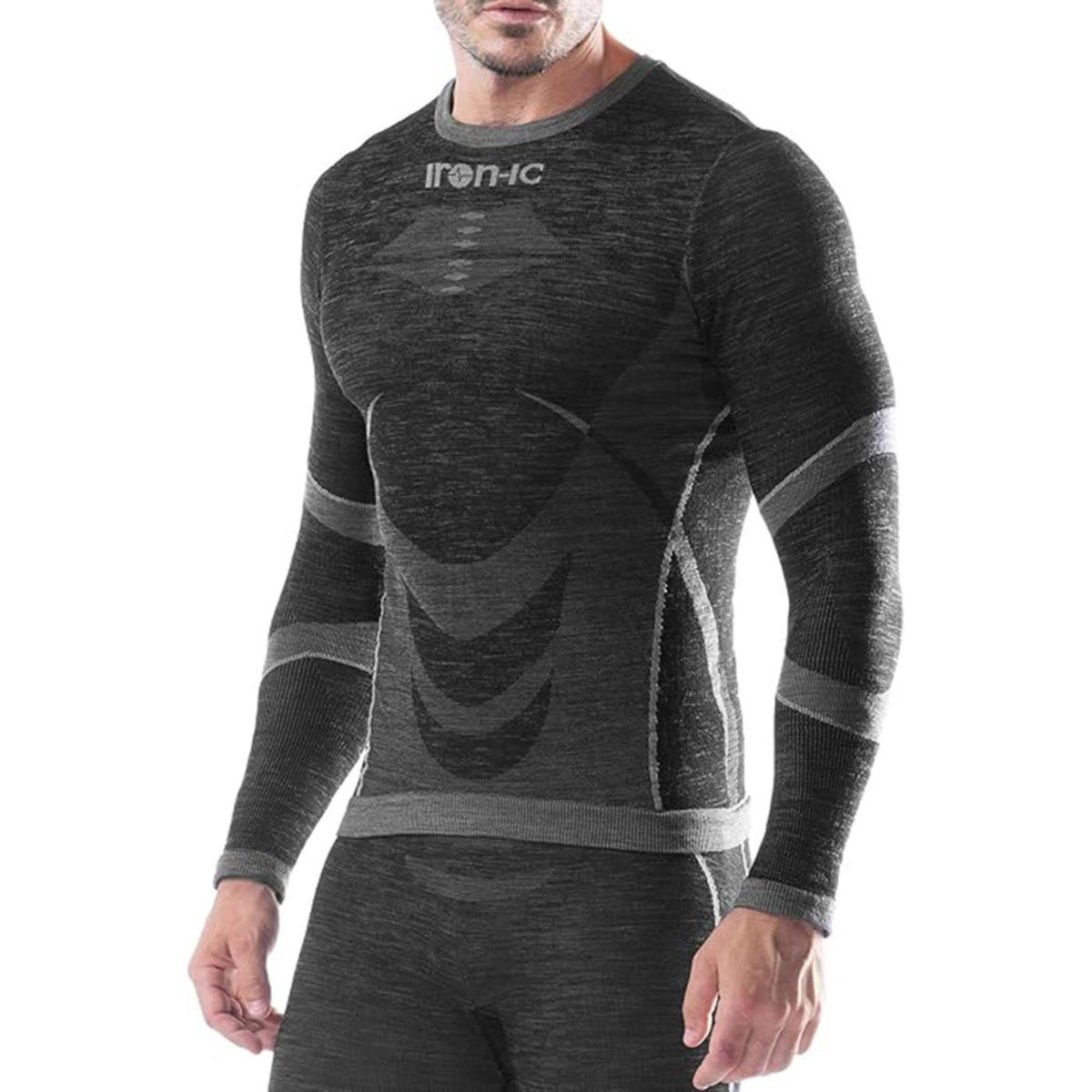 IRON-IC MERINO LS ULTRA WARM - Nero - vista 3