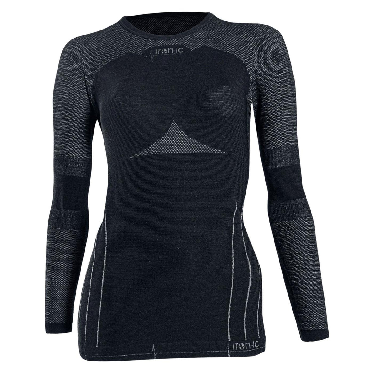 IRON-IC LS LADY MERINO PERFORM - Nero - vista 2