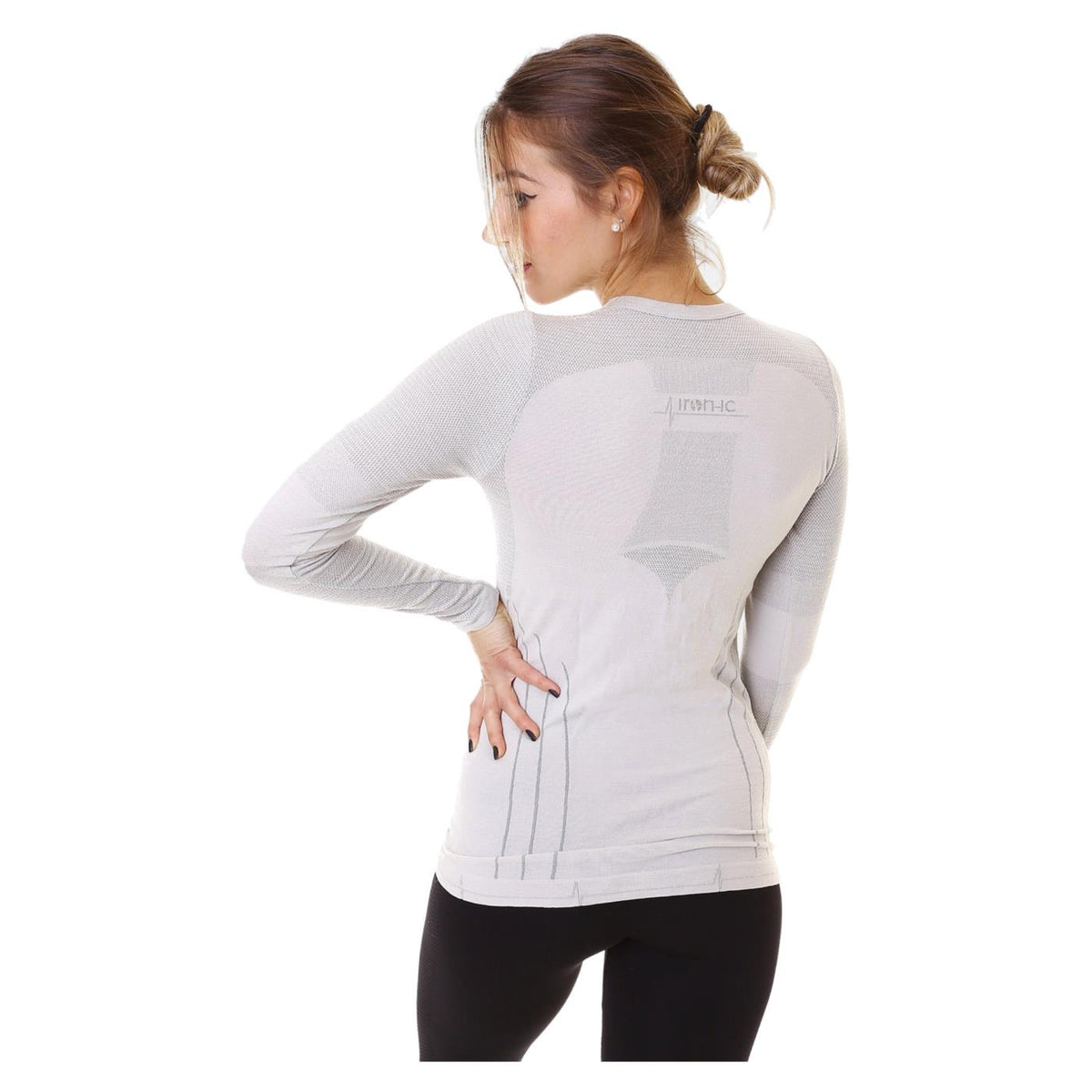 IRON-IC LS LADY MERINO PERFORM - Grigio chiaro - vista 2