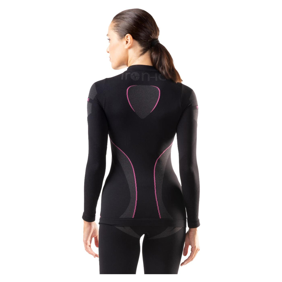 IRON-IC PERFORMANCE WARM W LS TEE - Nero - vista 2