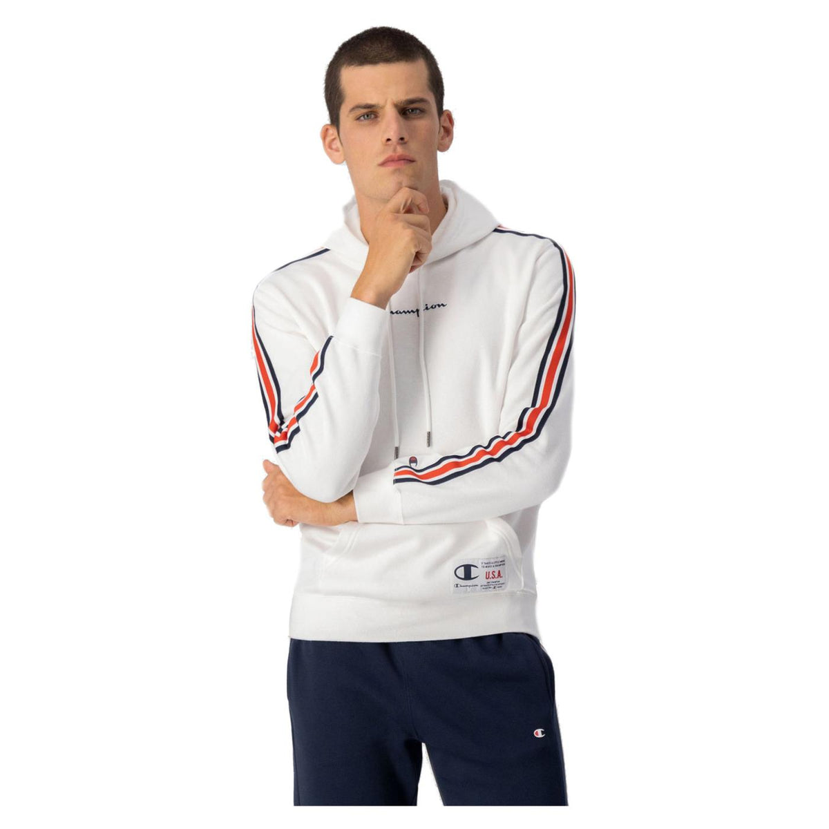 CHAMPION HOODED SWEATSHIRT - Bianco - vista 2