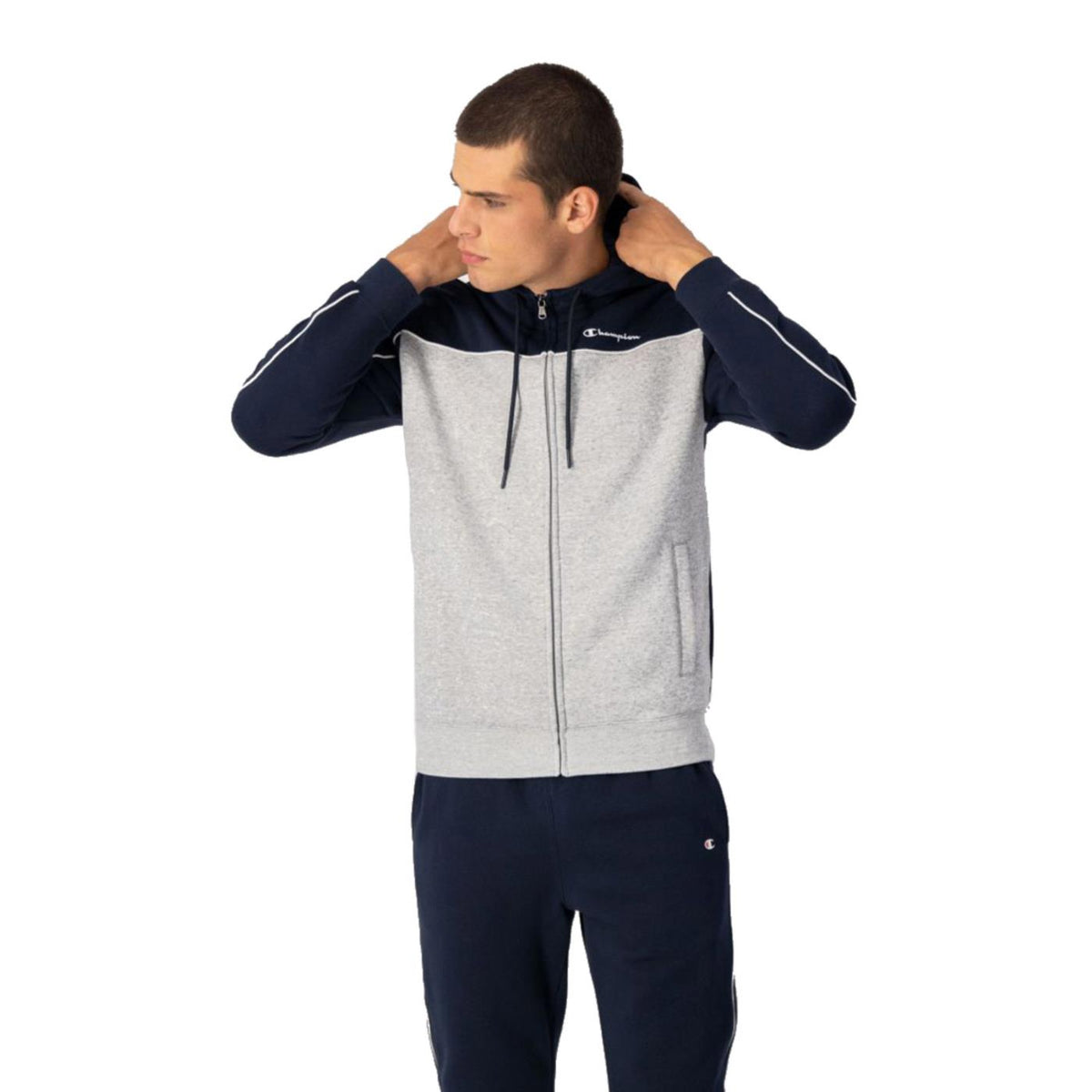 CHAMPION HOODED FZ SWEATSHIRT