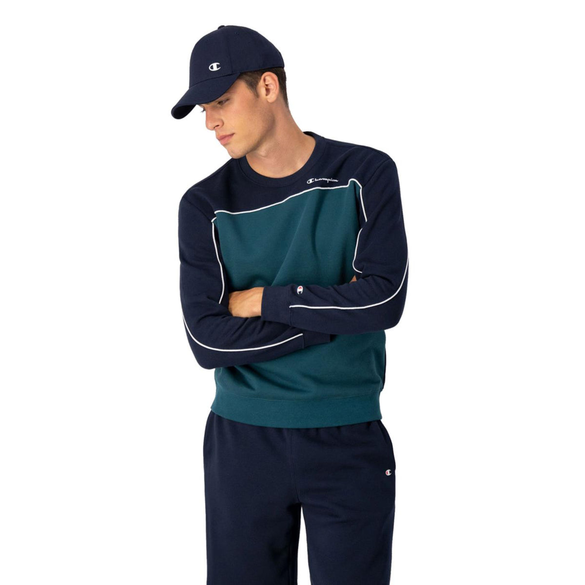 CHAMPION CREWNECK SWEATSHIRT - Blu - vista 2