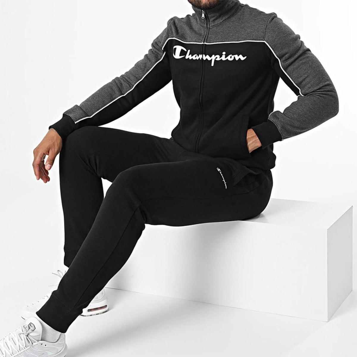 CHAMPION FULL ZIP SUIT - Nero - vista 4