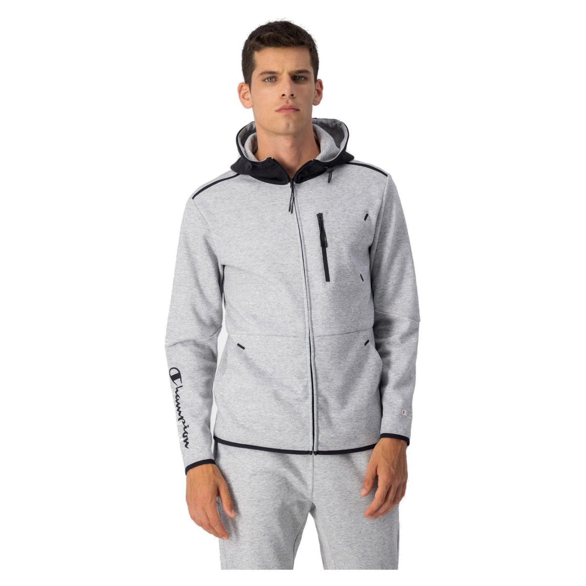 CHAMPION HOODED FZ SWEATSHIRT - Grigio chiaro - vista 2