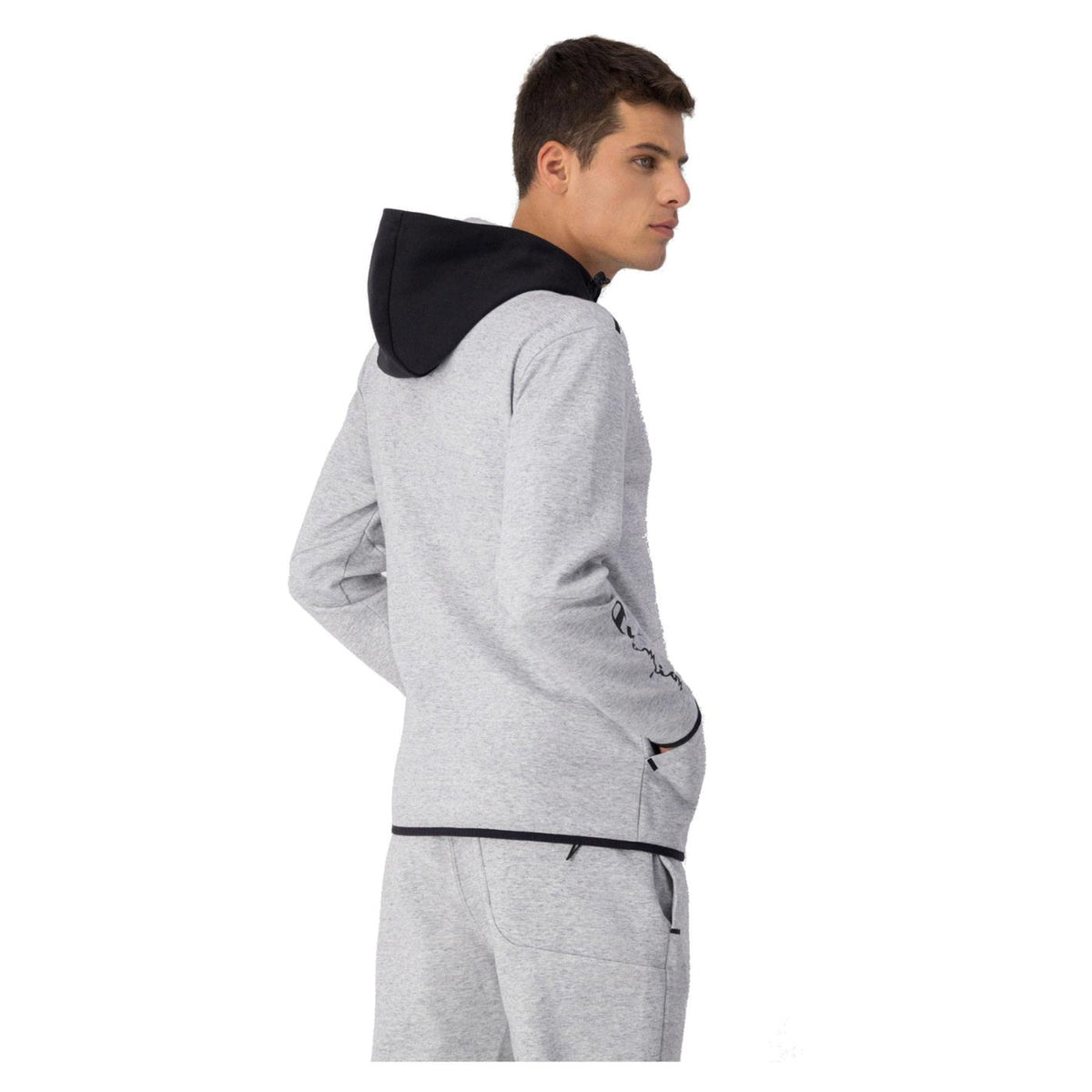 CHAMPION HOODED FZ SWEATSHIRT - Grigio chiaro - vista 3