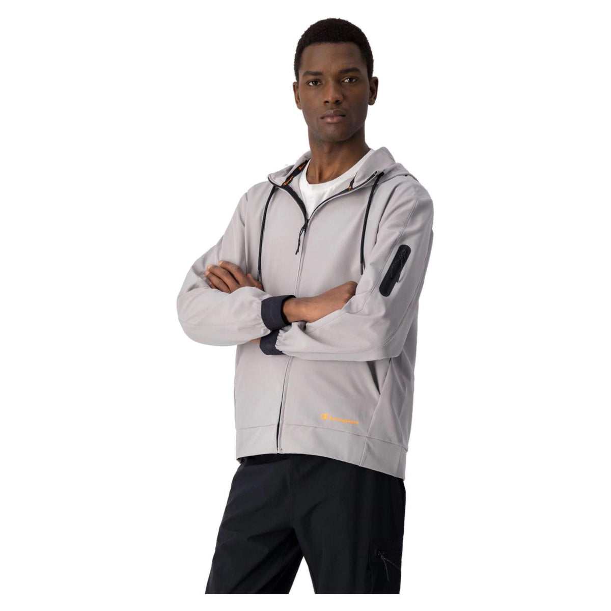CHAMPION HOODED FZ SWEATSHIRT - Grigio chiaro - vista 2