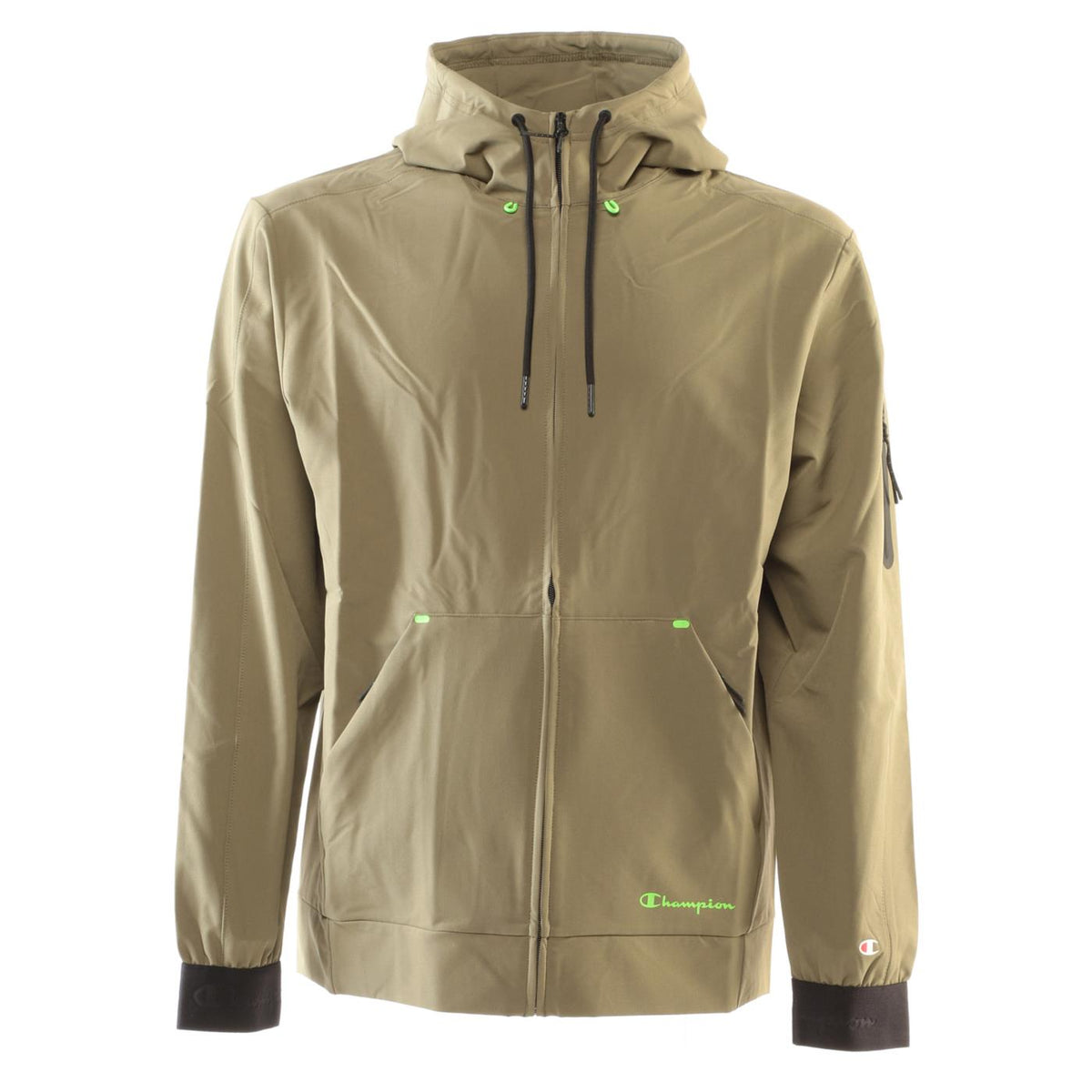 CHAMPION HOODED FZ SWEATSHIRT - Verde militare - immagine principale