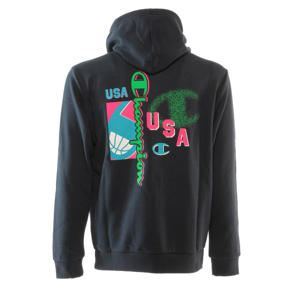 CHAMPION HOODED FZ SWEATSHIRT - Blu - vista 5