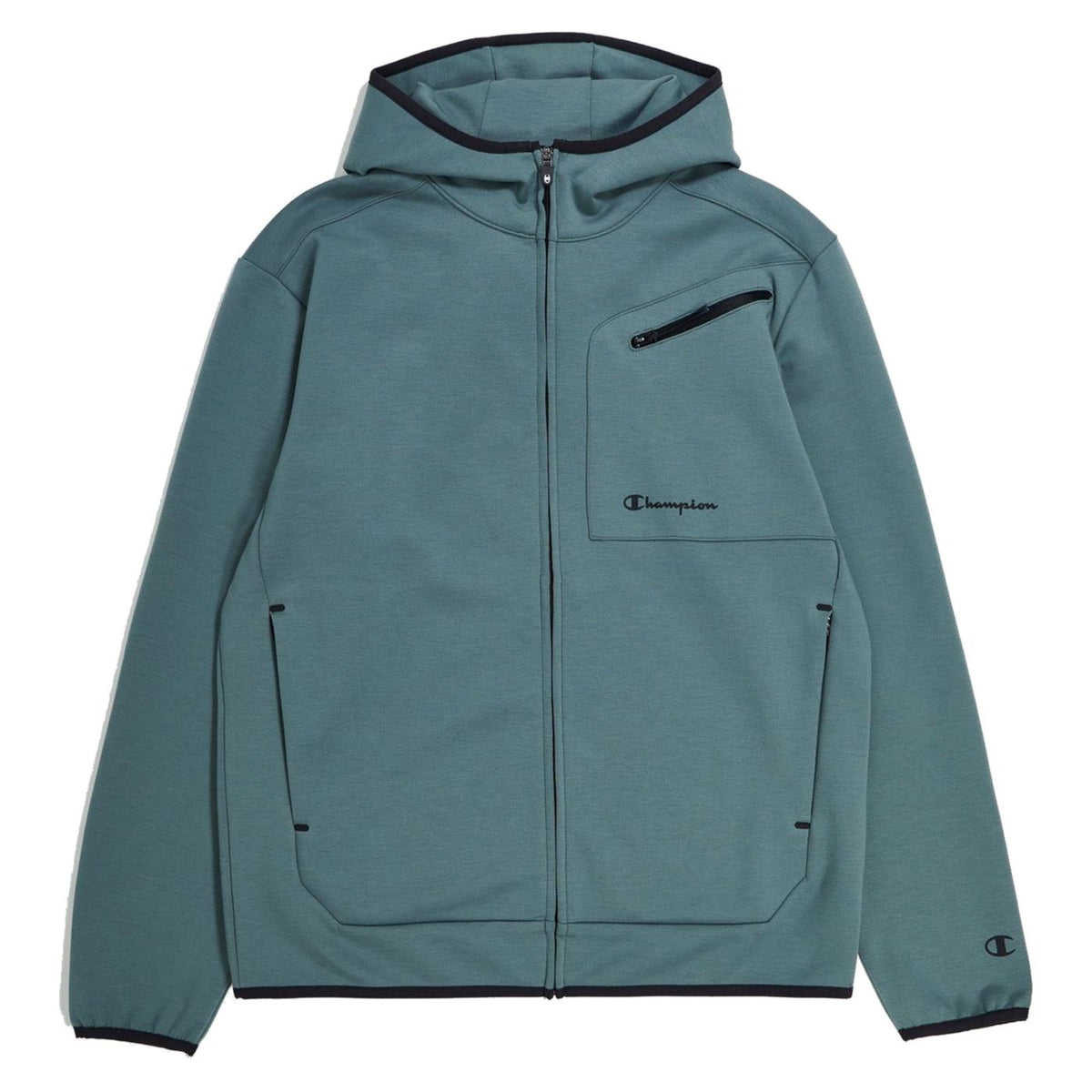 CHAMPION HOODED FULL ZIP SWEATSHIR - Verde - immagine principale