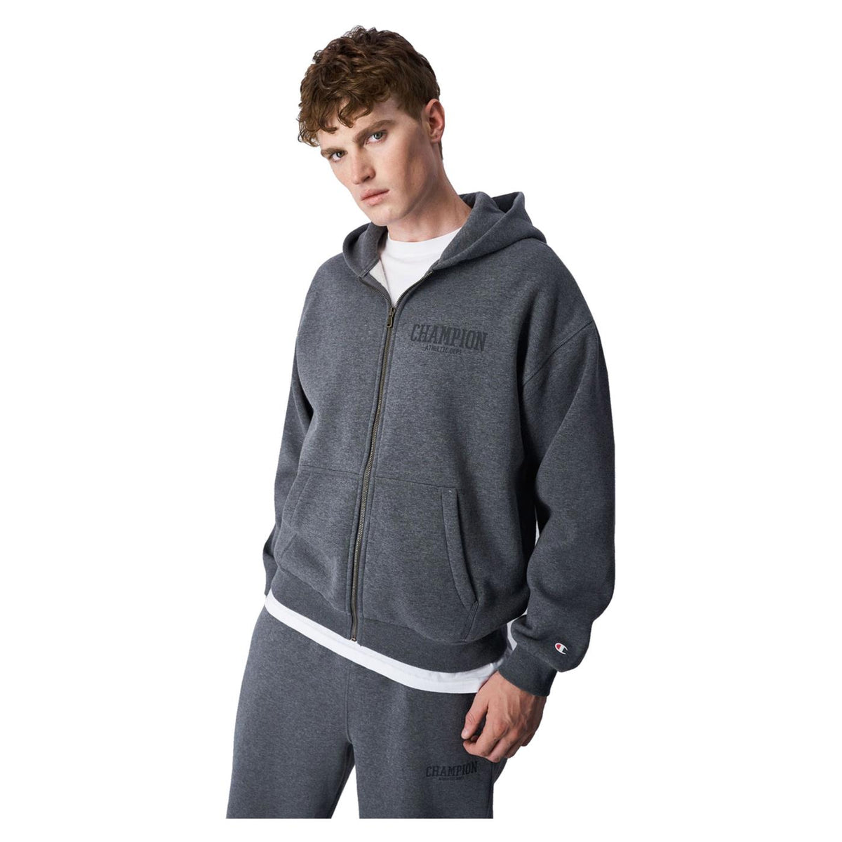 CHAMPION HOODED FULL ZIP SWEATSHIR - vista 2